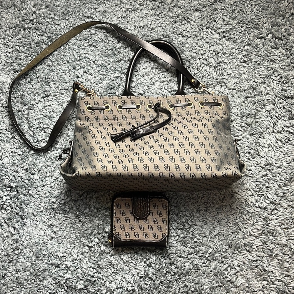 Dooney & Bourke Tassle Satchel and Matching Wallet